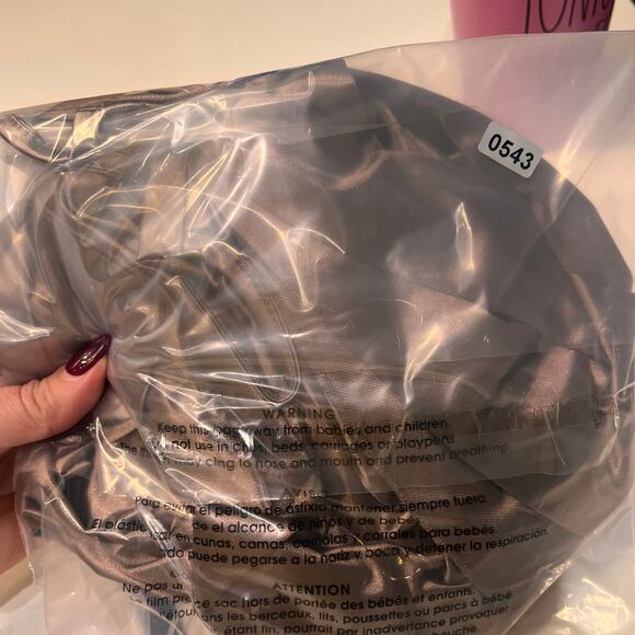 NWT Micas Satin Draped Sleeveless Midi Dress Size Medium - Picture 9 of 9